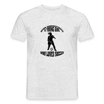Soccer Player Soccer Design Soccer Team - Men's T-Shirt - heather grey - Front - AI Model Male 178 dark (178cm)
