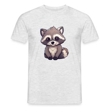 Waschbär - Männer T-Shirt - Grau meliert - Vorne - AI Model Male 178 dark (178cm)