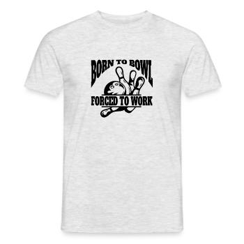 Bowling Skittles Bowler Bowling Club Bowling Club - T-shirt homme - gris chiné - Devant - AI Model Male 178 dark (178cm)