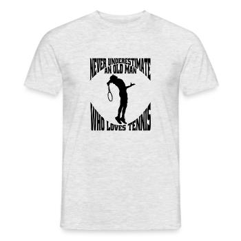 Tennisverein Tennisspieler Tennis Tennisliebhaber - Männer T-Shirt - Grau meliert - Vorne - AI Model Male 178 dark (178cm)