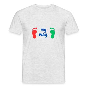 My Way 2 - Männer T-Shirt - Grau meliert - Vorne - AI Model Male 178 dark (178cm)