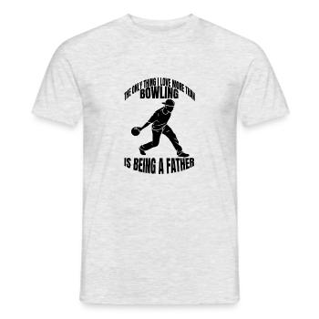 Bowling Skittles Bowler Bowling Club Bowling Club - Men's T-Shirt - heather grey - Front - AI Model Male 178 dark (178cm)