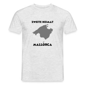 Zweite Heimat Mallorca - Männer T-Shirt - Grau meliert - Vorne - AI Model Male 178 dark (178cm)