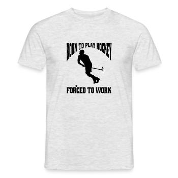 Hockey sur gazon Cadeau Joueur de hockey sur sol - T-shirt homme - gris chiné - Devant - AI Model Male 178 dark (178cm)