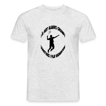 Badminton Badminton Badminton Fan Badminton Équipe - T-shirt homme - gris chiné - Devant - AI Model Male 178 dark (178cm)