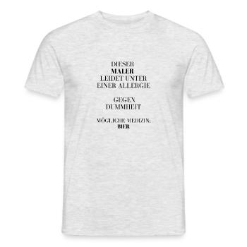 Allergie gegen Dummheit! - Männer T-Shirt - Grau meliert - Vorne - AI Model Male 178 dark (178cm)