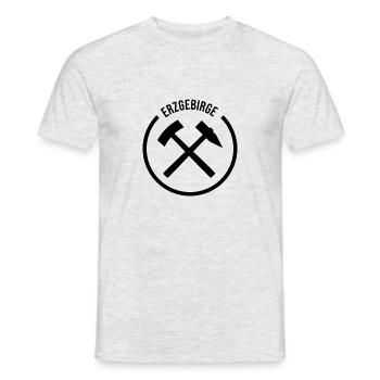 Erzgebirge Bergbau - Männer T-Shirt - Grau meliert - Vorne - AI Model Male 178 dark (178cm)