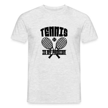 Tennis Club de tennis Joueur de tennis Amateurs de tennis - T-shirt homme - gris chiné - Devant - AI Model Male 178 dark (178cm)