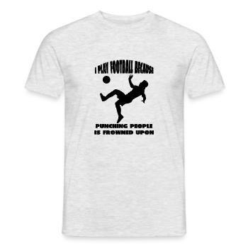 Joueur de football Équipe de football Conception de football - T-shirt homme - gris chiné - Devant - AI Model Male 178 dark (178cm)