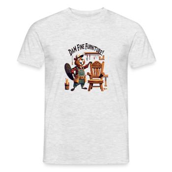 Drôle de dicton de Bieber - T-shirt homme - gris chiné - Devant - AI Model Male 178 dark (178cm)
