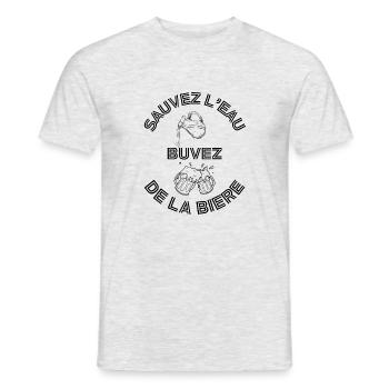 Men's, Women's, Humorous, Humorous T-Shirt Gift - Men's T-Shirt - heather grey - Front - AI Model Male 178 dark (178cm)