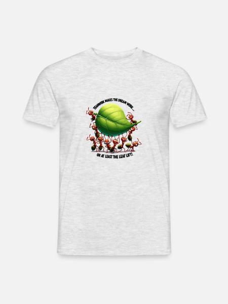 Ameisen - Teamwork Makes The Dream Work - Männer T-Shirt - Grau meliert