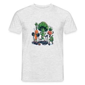 Légumes pour sportifs - T-shirt homme - gris chiné - Devant - AI Model Male 178 dark (178cm)