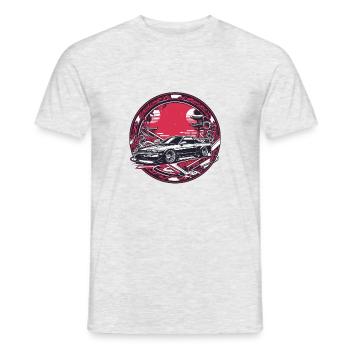 Auto im japanischen Stil, JDM - Männer T-Shirt - Grau meliert - Vorne - AI Model Male 178 dark (178cm)