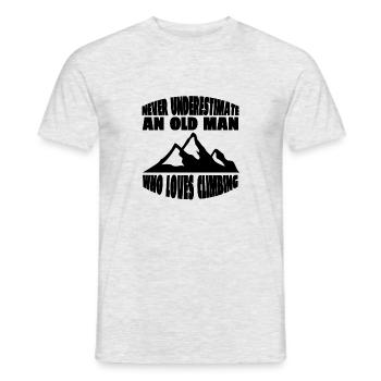 Kletterer Berg Bergsteigen Bergklettern Klettern - Männer T-Shirt - Grau meliert - Vorne - AI Model Male 178 dark (178cm)