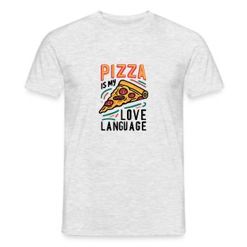 Pizza is my Love Language - Men's T-Shirt - heather grey - Front - AI Model Male 178 dark (178cm)