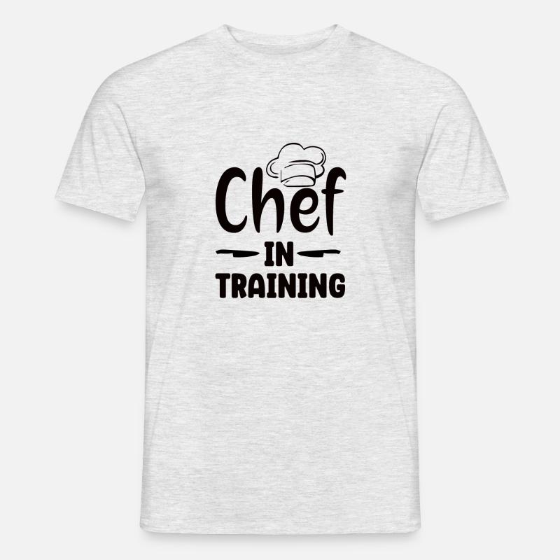 Chef in Training - Männer T-Shirt - Grau meliert
