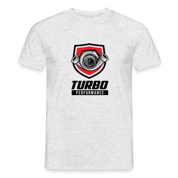 Turbo Performance - Männer T-Shirt - Grau meliert - Vorne - AI Model Male 178 dark (178cm)