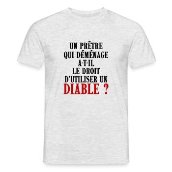 cadeau homme, femme, humour, t-shirt humoristique - T-shirt homme - gris chiné - Devant - AI Model Male 178 dark (178cm)
