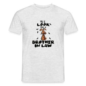J’ai l’air d’un beau-frère - T-shirt homme - gris chiné - Devant - AI Model Male 178 dark (178cm)