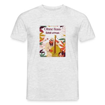 Onhe Bass - Männer T-Shirt - Grau meliert - Vorne - AI Model Male 178 dark (178cm)