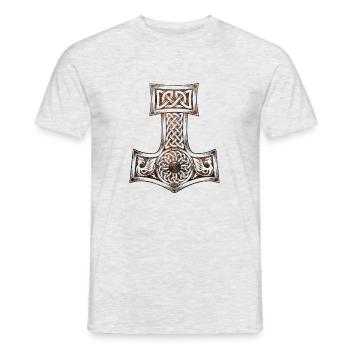 Wikinger norden valhalla schweden skandinavien flaga - Männer T-Shirt - Grau meliert - Vorne - AI Model Male 178 dark (178cm)