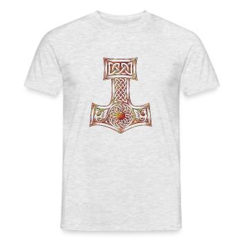 Wikinger norden valhalla schweden skandinavien flaga - Männer T-Shirt - Grau meliert - Vorne - AI Model Male 178 dark (178cm)