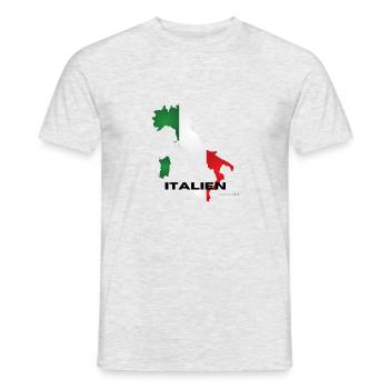 Italy - Men's T-Shirt - heather grey - Front - AI Model Male 178 dark (178cm)
