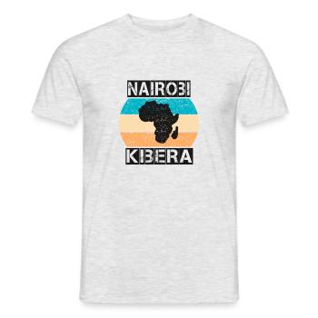 Nairobi Kibera Africa vintage sunset style - Men's T-Shirt - heather grey - Front - AI Model Male 178 dark (178cm)