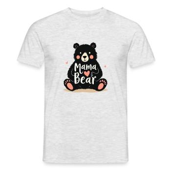 MAMA BEAR - Men's T-Shirt - heather grey - Front - AI Model Male 178 dark (178cm)