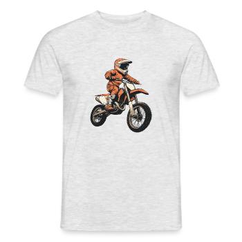 Motocross und Dirt bike - Männer T-Shirt - Grau meliert - Vorne - AI Model Male 178 dark (178cm)