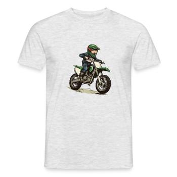 Motocross und Dirt bike - Männer T-Shirt - Grau meliert - Vorne - AI Model Male 178 dark (178cm)