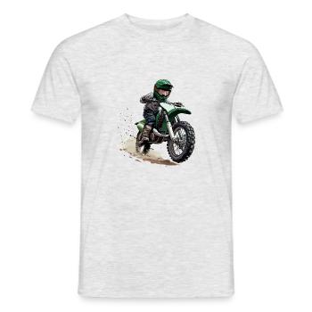 Motocross und Dirt bike - Männer T-Shirt - Grau meliert - Vorne - AI Model Male 178 dark (178cm)