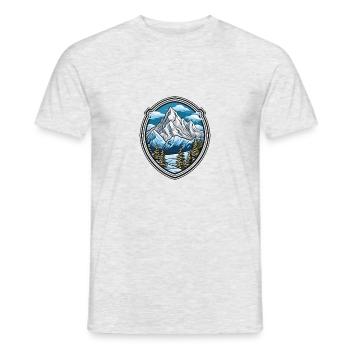 Montagnes 2 - T-shirt homme - gris chiné - Devant - AI Model Male 178 dark (178cm)