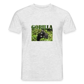 Gorille majestueux dans son naturel - T-shirt homme - gris chiné - Devant - AI Model Male 178 dark (178cm)