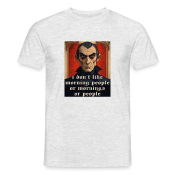 Drôle de vampire avec un dicton pour Halloween - T-shirt homme - gris chiné - Devant - AI Model Male 178 dark (178cm)