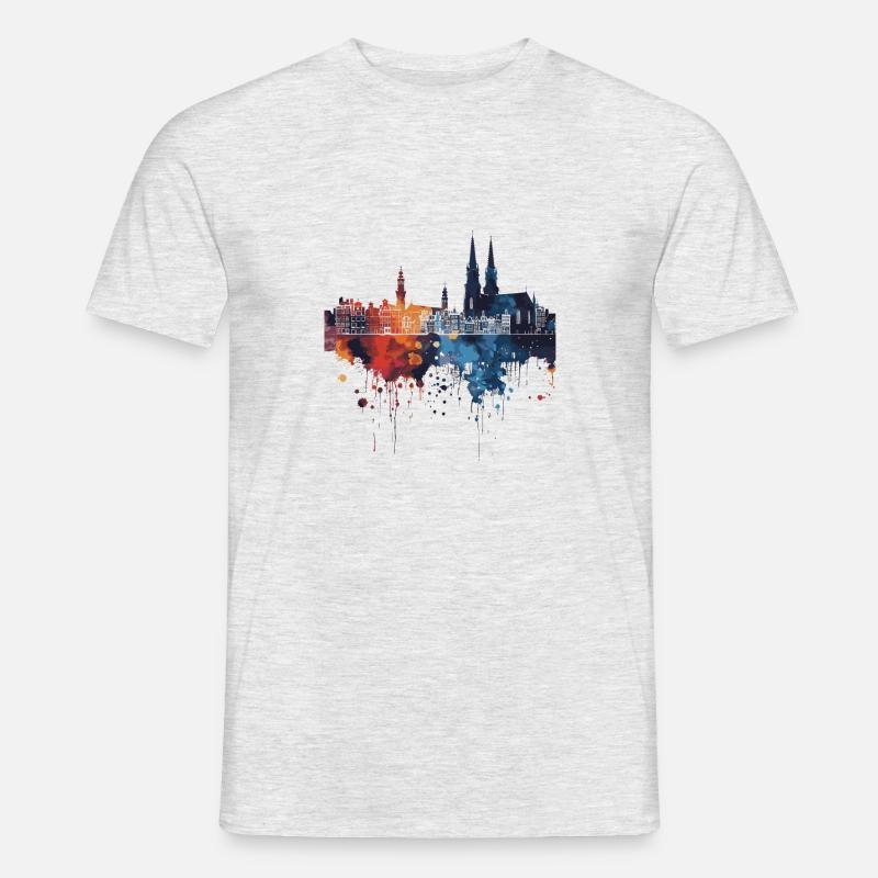 Delft - Männer T-Shirt - Grau meliert