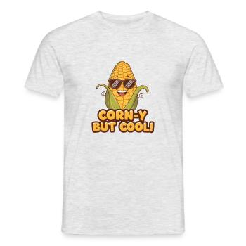 MÄHKORN, ABER KÜHL - Männer T-Shirt - Grau meliert - Vorne - AI Model Male 178 dark (178cm)