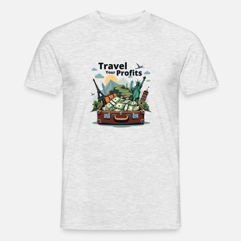 AUF REISE - Männer T-Shirt - Grau meliert