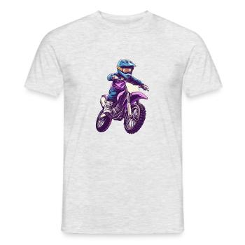 Motocross and dirt bike for kids - Men's T-Shirt - heather grey - Front - AI Model Male 178 dark (178cm)