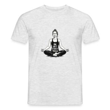 SPÜREN SIE IHR SELf - Männer T-Shirt - Grau meliert - Vorne - AI Model Male 178 dark (178cm)