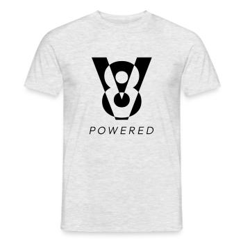 V8 Powered - Men's T-Shirt - heather grey - Front - AI Model Male 178 dark (178cm)