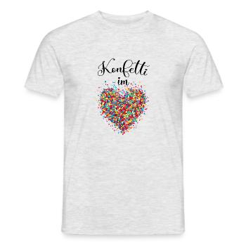 Confetti in the Heart - Carnival Carnival - Men's T-Shirt - heather grey - Front - AI Model Male 178 dark (178cm)