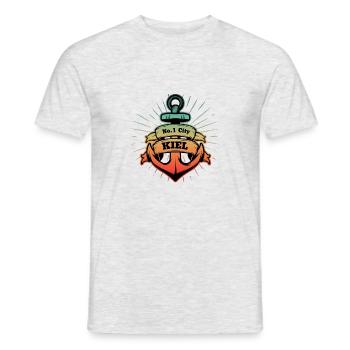 Nordstyle3 Kiel - T-shirt homme - gris chiné - Devant - AI Model Male 178 dark (178cm)