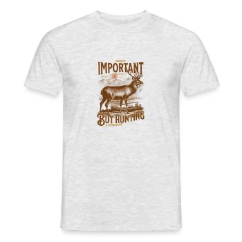 Schule ist wichtig. Jagen ist wichtiger. Jagen - Männer T-Shirt - Grau meliert - Vorne - AI Model Male 178 dark (178cm)