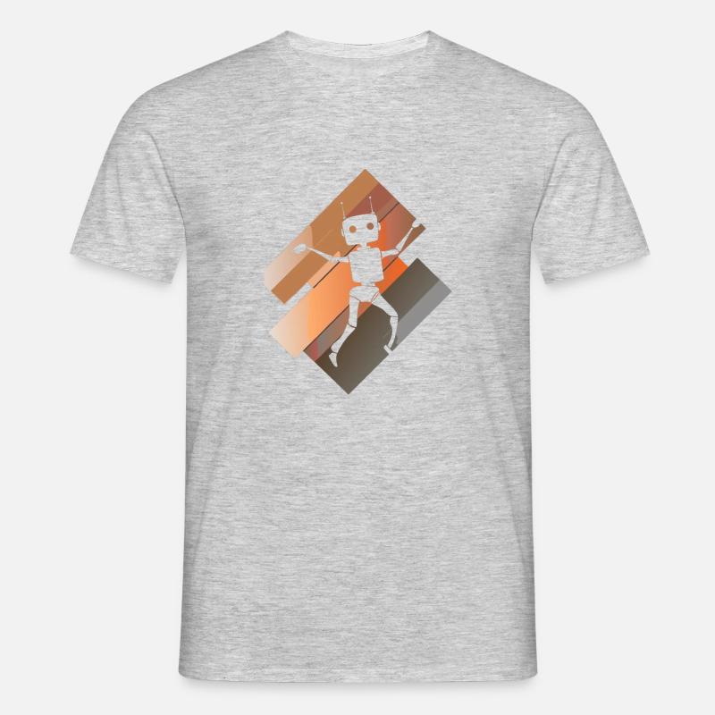Roboter Informatik Tech - Männer T-Shirt - Grau meliert
