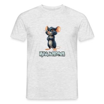 Lustige Ratte Mit Spruch, Igitt, Menschen - Männer T-Shirt - Grau meliert - Vorne - AI Model Male 178 dark (178cm)