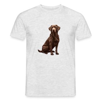 Brown Labrador - Men's T-Shirt - heather grey - Front - AI Model Male 178 dark (178cm)