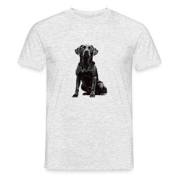 Schwarzer Labrador Retriever - Männer T-Shirt - Grau meliert - Vorne - AI Model Male 178 dark (178cm)