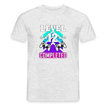 12 Birthday - Men's T-Shirt - heather grey - Front - AI Model Male 178 dark (178cm)